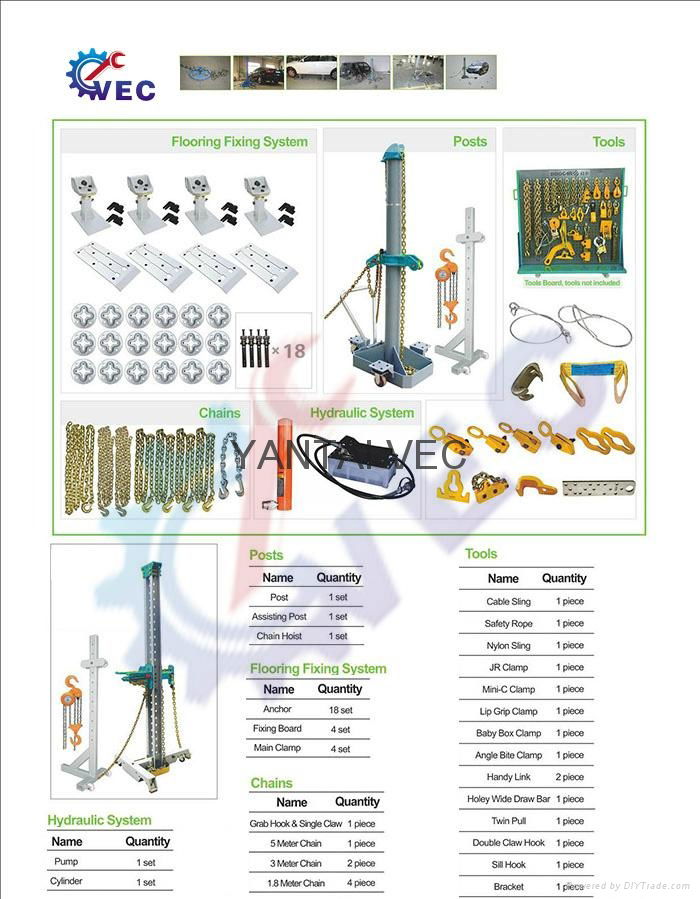 Factory Price Floor Type Auto Body Repair Frame Machine with CE      2