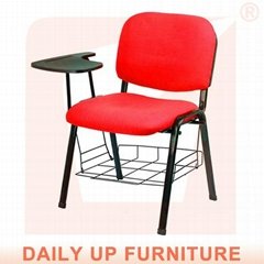 Cushion Chair With Tablet for Office Lecture Hall Chair with Desk and Basket 