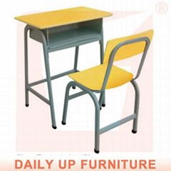 School Student Desk and Chair Fixed Environment Wooden Study Table Chair Design