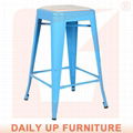 Iron Chair with Cushion Metal Chair Restaurant Chair Outdoor Steel Frame Chair  1