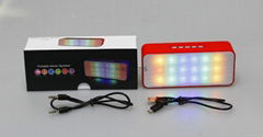 2015 new mini portable bluetooth speaker box with led light