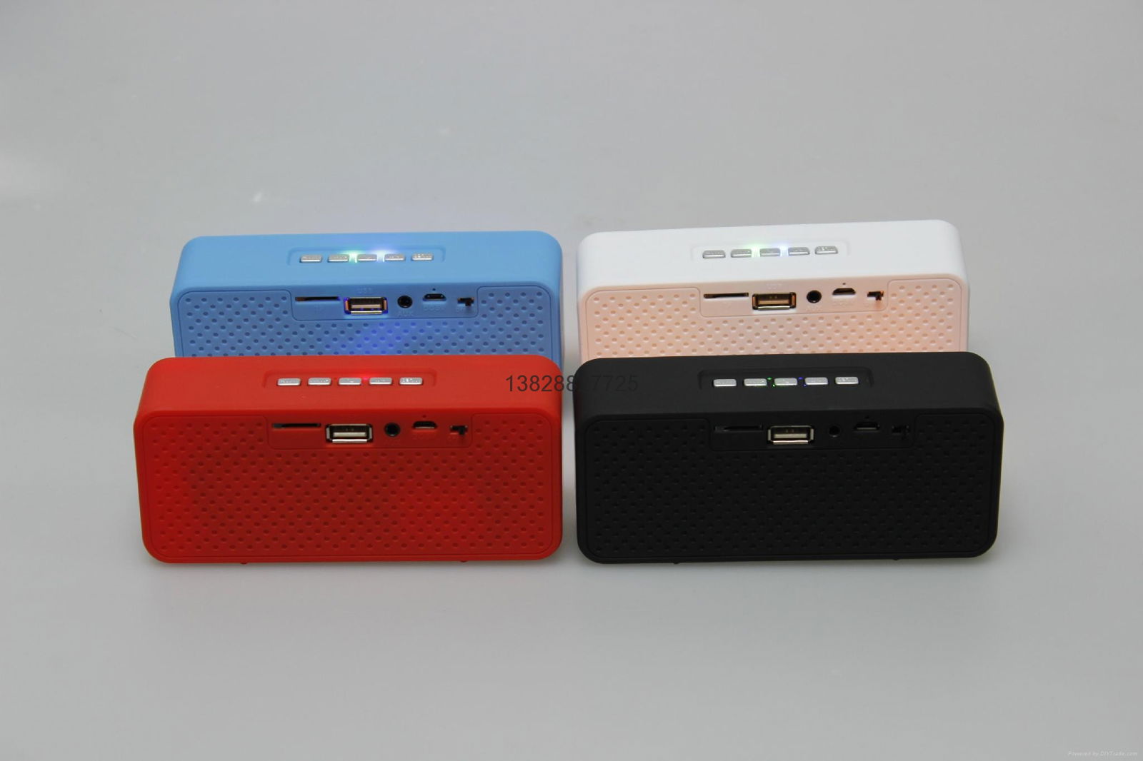 2015 new mini portable bluetooth speaker box with led light 4