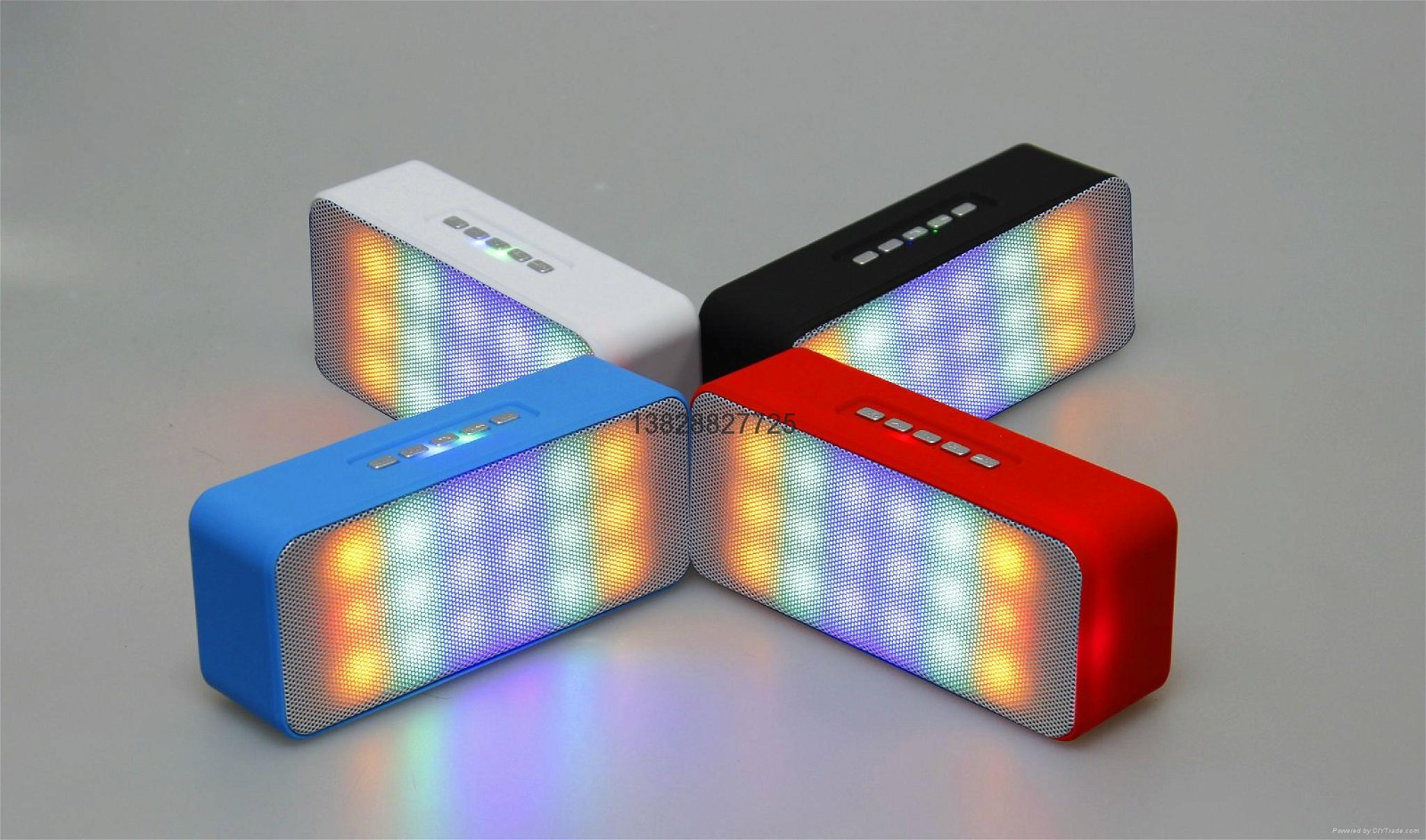 2015 new mini portable bluetooth speaker box with led light 2