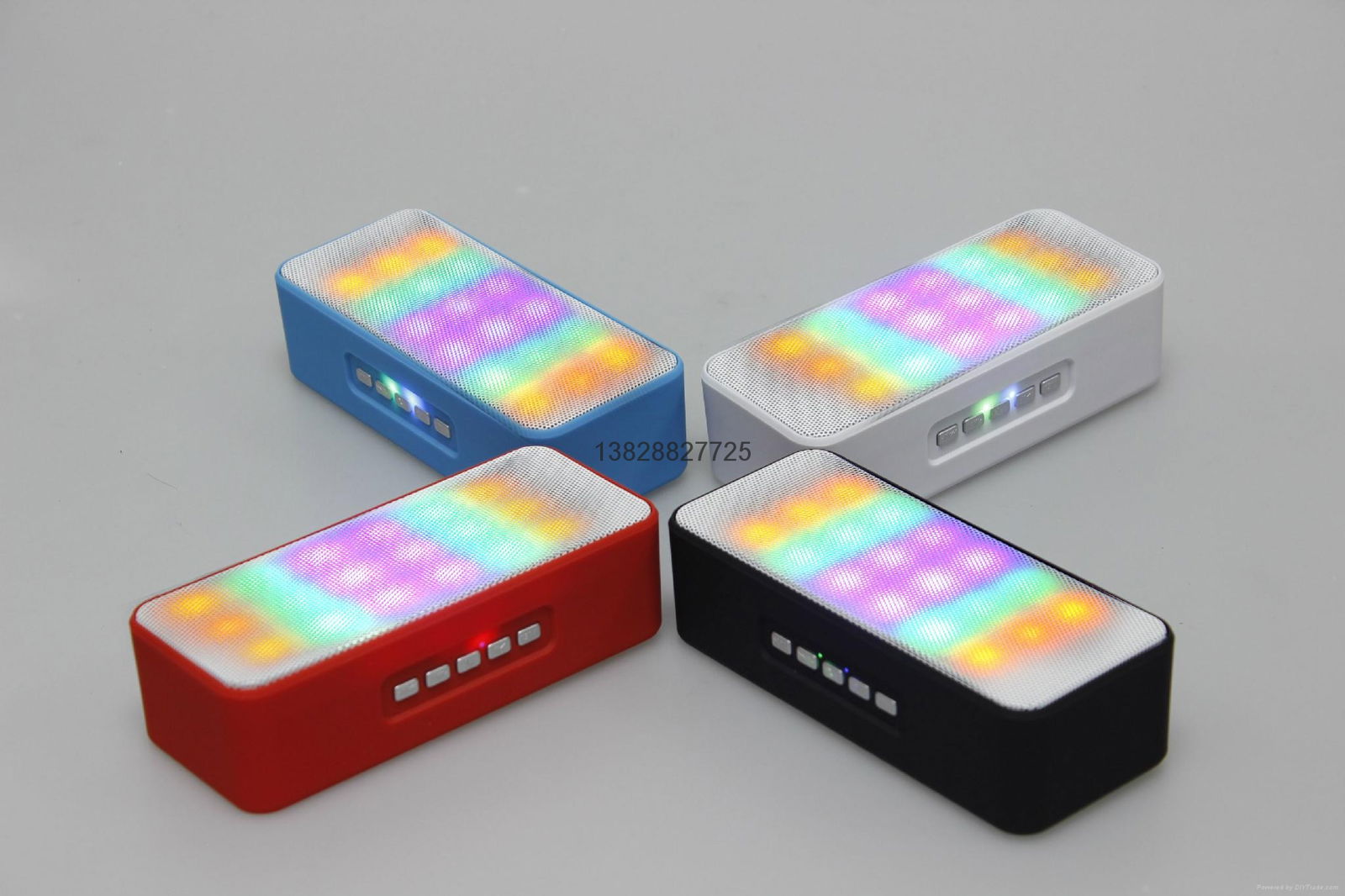 2015 new mini portable bluetooth speaker box with led light 5