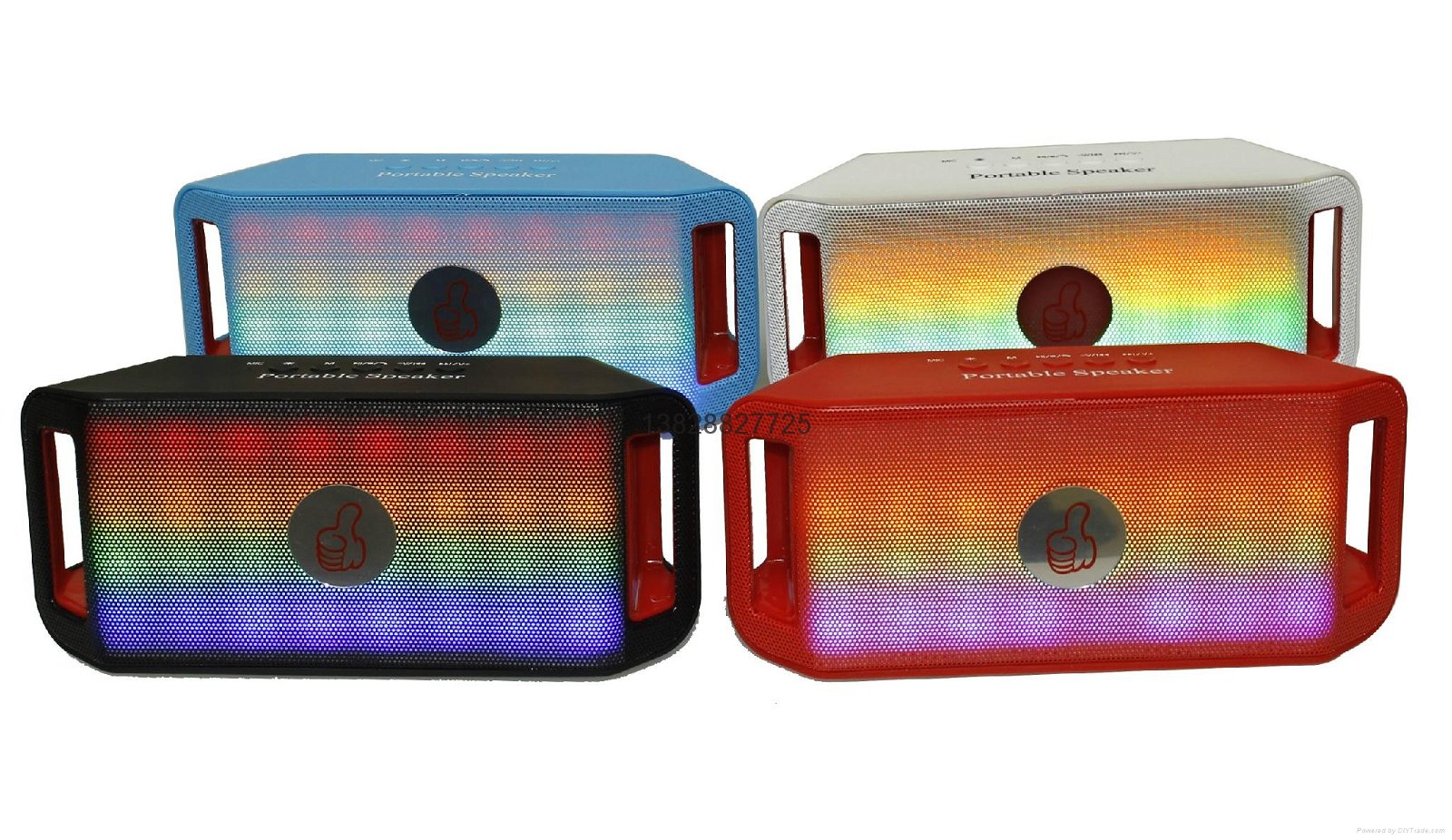 2015 perfect sound portable bluetooth speaker led light 3