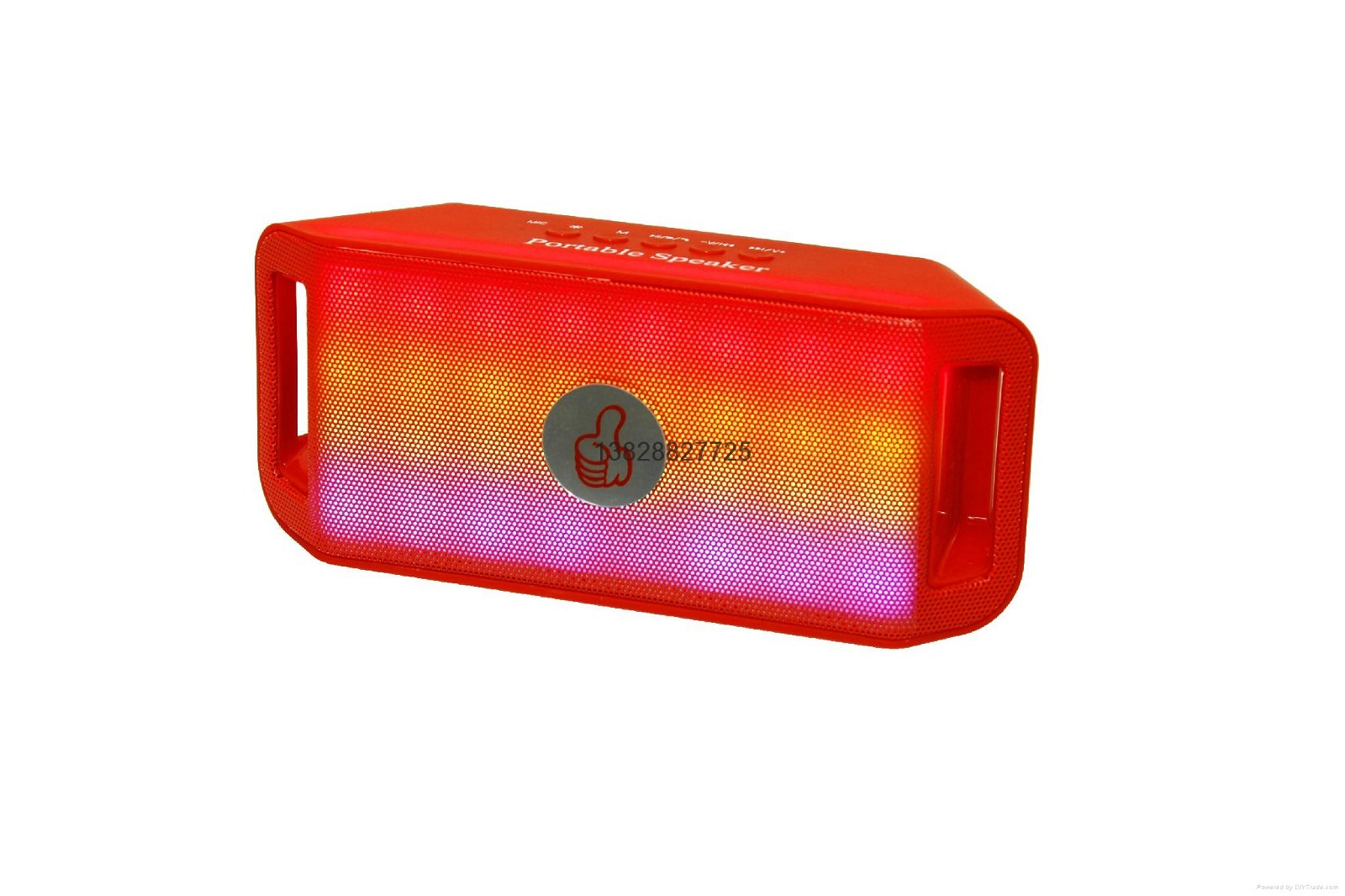 2015 perfect sound portable bluetooth speaker led light 4