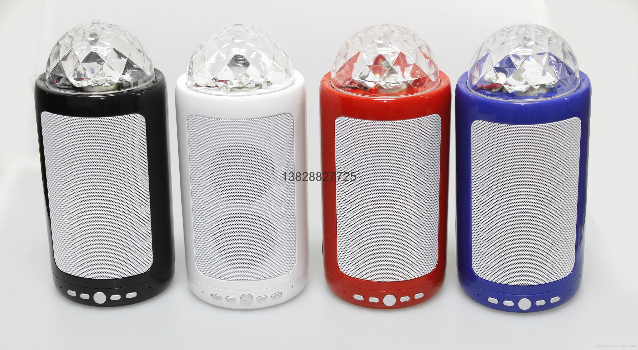 Rechargeable sd card portable bluetooth led lights speaker CH285
