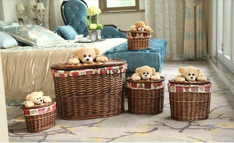 Laundry basket willow basket storage basket 3