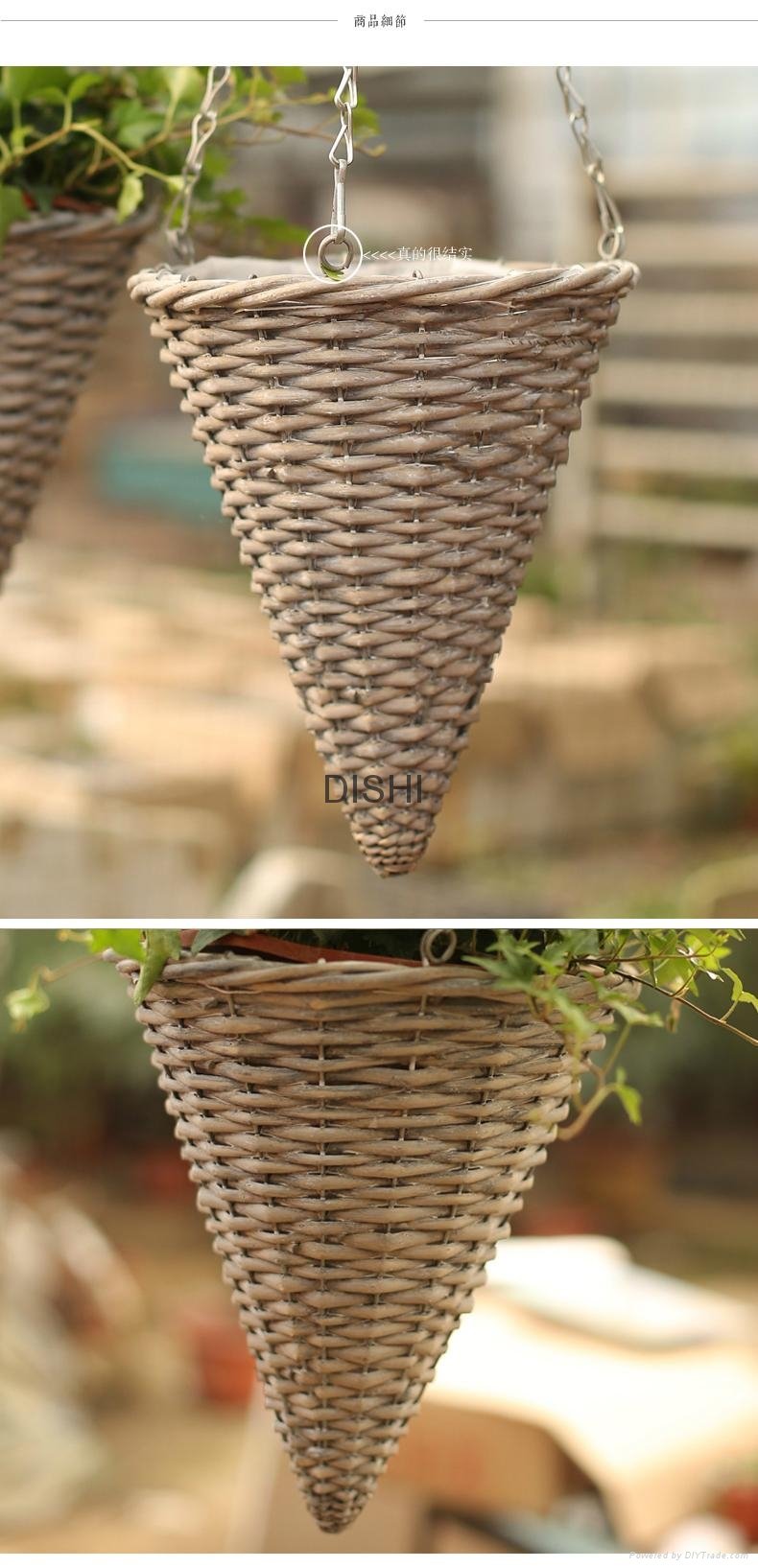 Decorative hanging basket Willow basket rattan basket 4