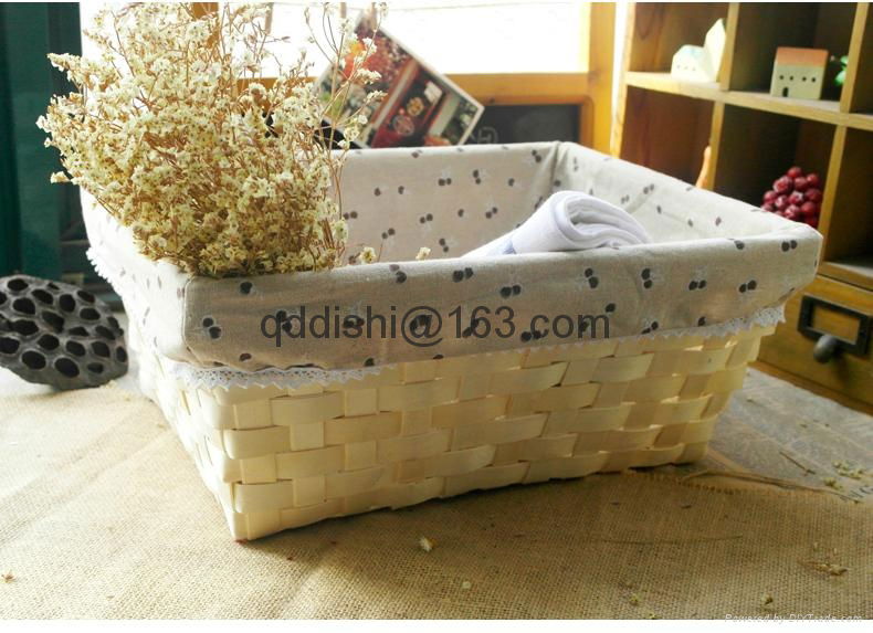 wood basket storage box sundries basket 3