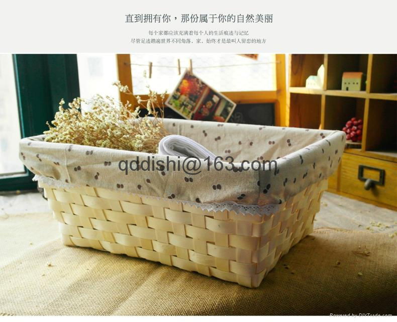 wood basket storage box sundries basket