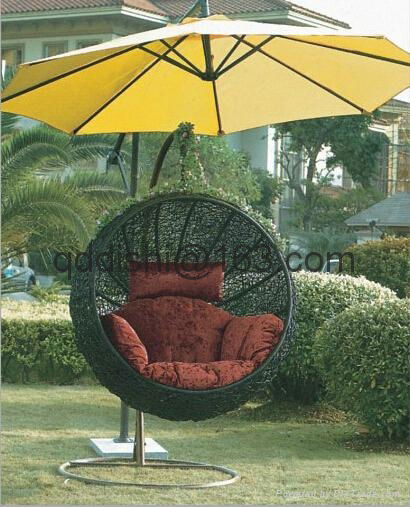 living gazebo rattan hanging swing chair with UV-RESISTANT 5