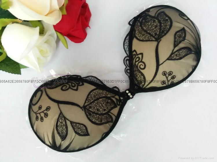 The new bra half a pack of all listed silicone bra embroidery 4