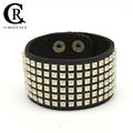 CR1002 Silver Spike Metal Fashion Genuine Handmade Bracelet