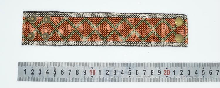CR1004 Orange String Sewing Handmade Bohemian Style Genuine Bracelet 5