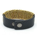 CR1013 Gold Chain Twisted American Fashion PU Leather Bracelet 2