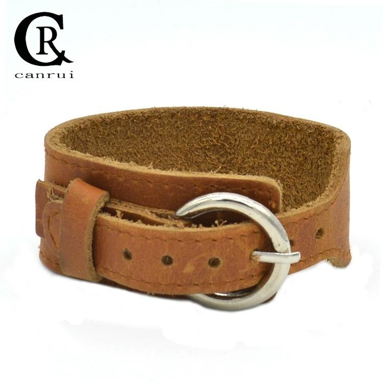 CR1015 Genuine Leather Simple Brand Jewelry Design Spain Leather Bracelet