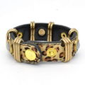 CR1017 Leopard PU Leather Bracelet Statement Female Bracelet 2