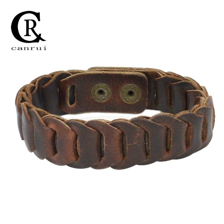 CR1024 Retro Genuine Leather Bracelet Fashion Linked Accessory Women Bracelet