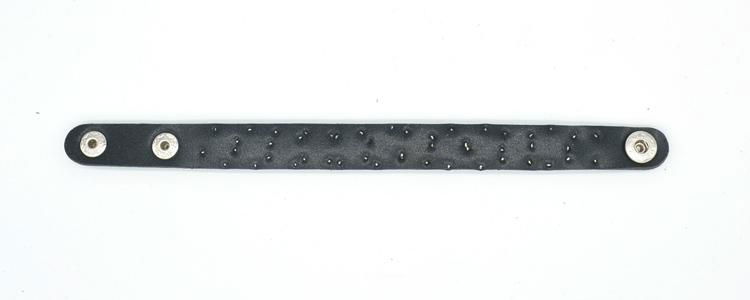 CR1037 Silver Spike Accessory Black Leather Bracelet Punk Fashion Style 5