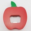 apple shape wood bottle opener