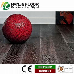 Oak brushed engineered wood flooring