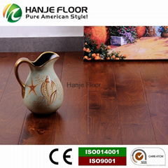 Birch hand scraped engineered wood flooring