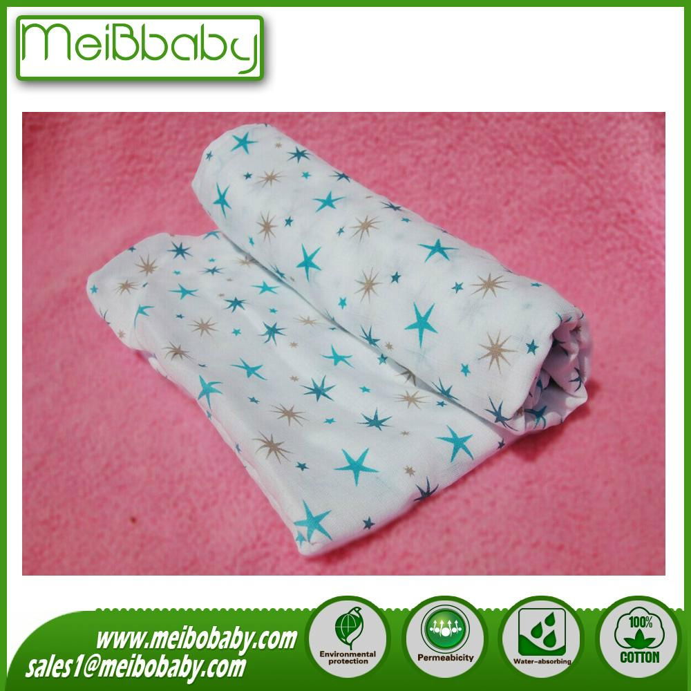 100% Cotton Baby Muslin Swaddle Blanket 47x47"Muslin Wrap	