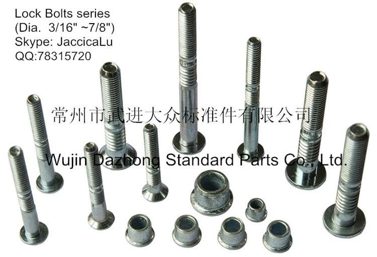 selling Dia. 3/16 to 7/8 class 8.8 steel round hd lock bolts
