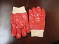 PVC single dipped chemical resistence glove 4