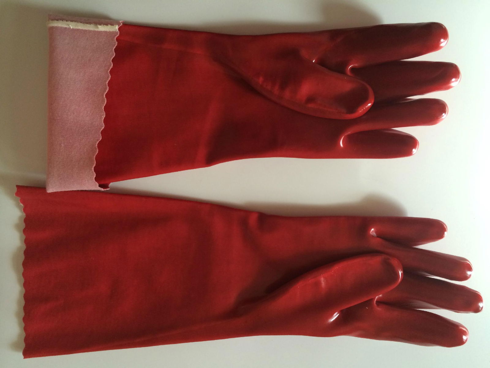 pvc  gloves interlock liner oil resistance