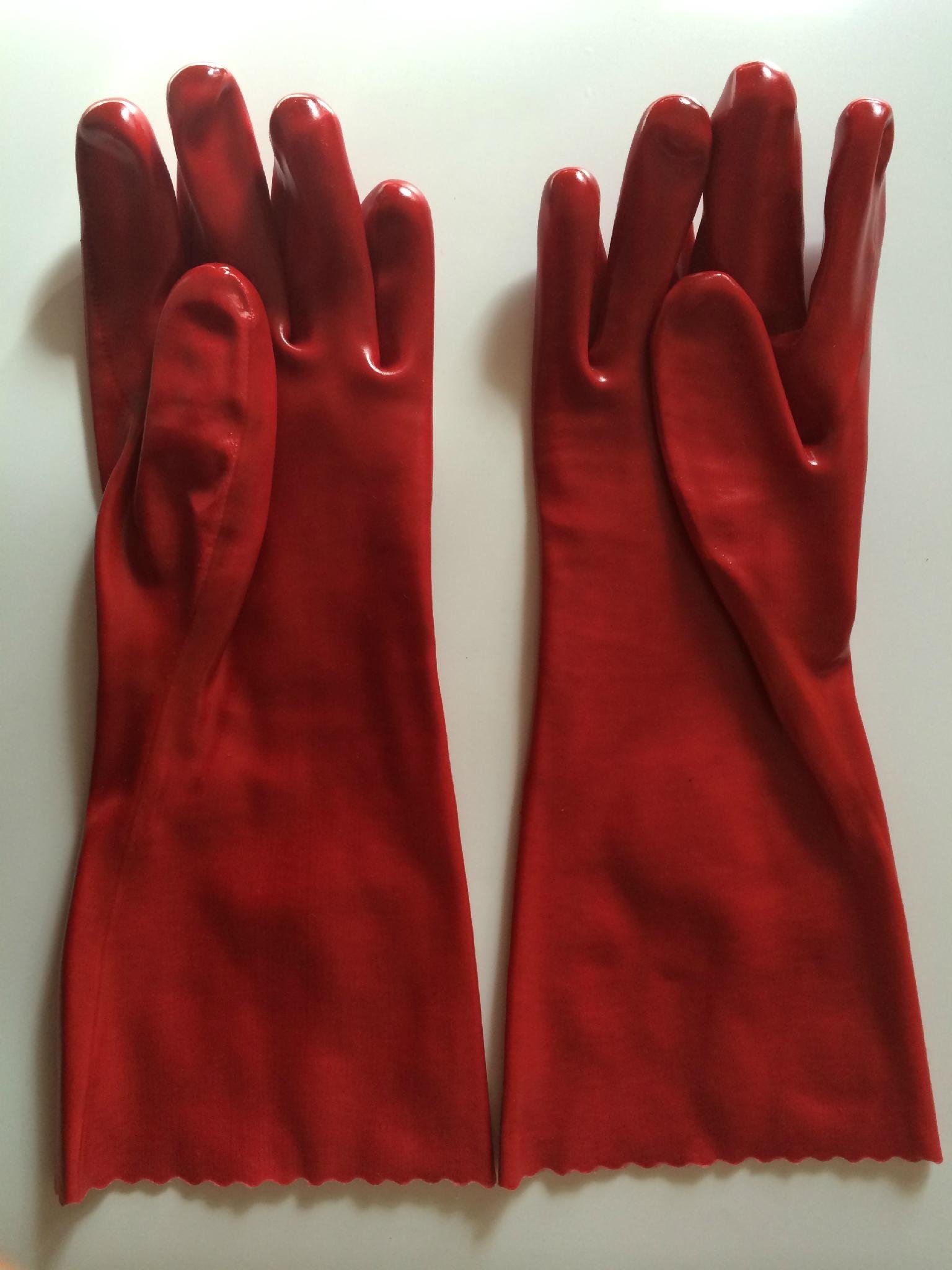 pvc  gloves interlock liner oil resistance 2