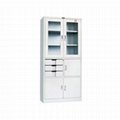 glass swing door steel filing cabinet and vault/2 drawer lockable metal steel fi 2