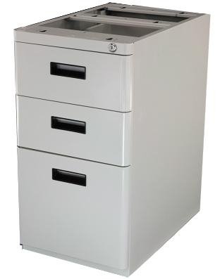 Movable 3 drawer metal file cabinet with wheels 3