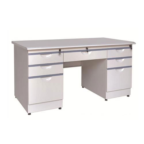 europe style used metal frame office desks with locking drawers 4