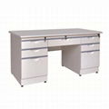 europe style used metal frame office desks with locking drawers 4