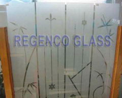 Acid Etched Patterned Glass