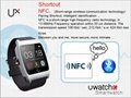 Uwatch UX heart rate monitorring smart watch support NFC GEP silicon strap 13