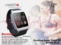 Uwatch UX heart rate monitorring smart watch support NFC GEP silicon strap 18