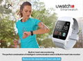 Uwatch UX heart rate monitorring smart watch support NFC GEP silicon strap 19
