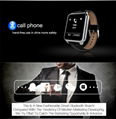 F2 IP67 waterproof heart rate monitorring android watch Leather Wristband watch 10