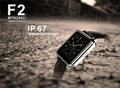 F2 IP67 waterproof heart rate monitorring android watch Leather Wristband watch 5