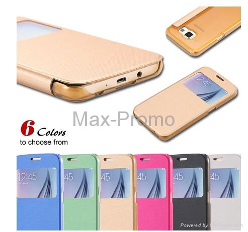 For Galaxy S6 Cases Luxury PU Leather Flip Case 2