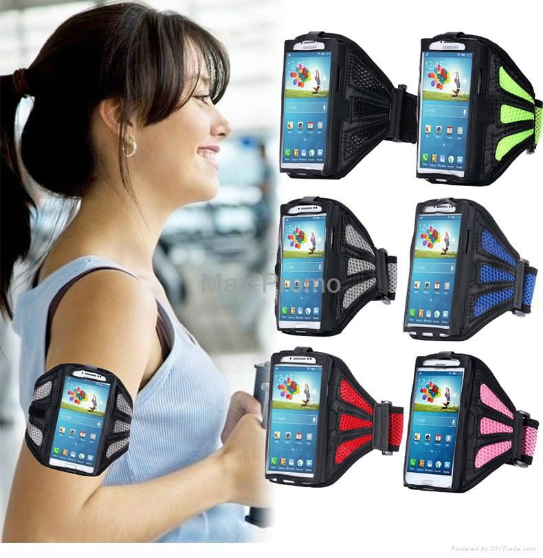 For Galaxy S5 Universal Mesh Breathing Holes Running Sport GYM Arm Band Case