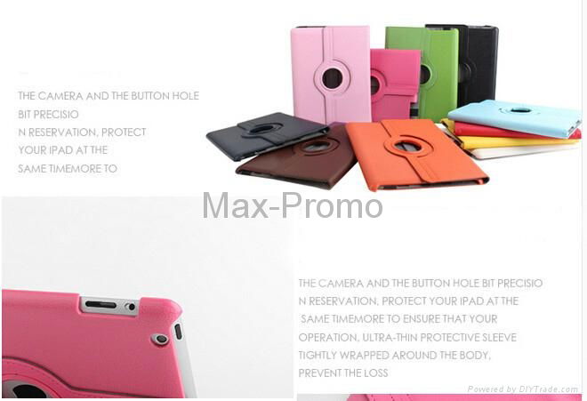 Slim Pu Leather 360 Degree Rotating Case Cover Stand For  IPad Mini