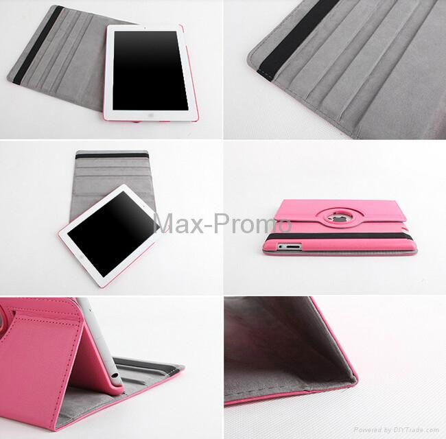 Slim Pu Leather 360 Degree Rotating Case Cover Stand For  IPad Mini 3