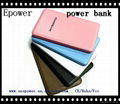 2014 Factory direct deal 5V 1A double usb Power Bank 2200mah hot selling super s 1