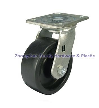 Rubber on Cast Iron Core Casters Waste Bin Casters Mold On Rubber Casters 4