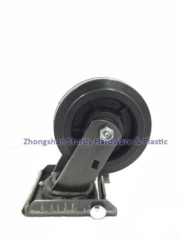 Rubber on Cast Iron Core Casters Waste Bin Casters Mold On Rubber Casters 5