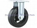 Rubber on Cast Iron Core Casters Waste Bin Casters Mold On Rubber Casters 2